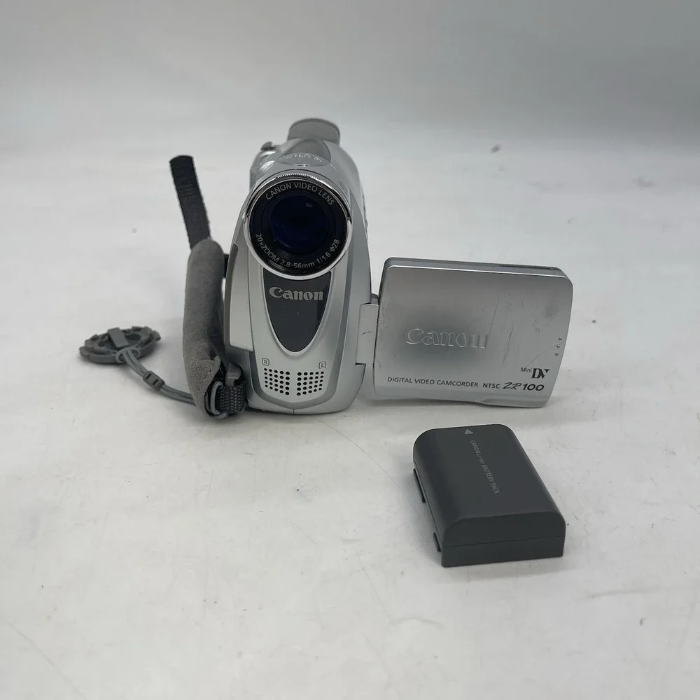 Canon ZR100 A MiniDV Tape Digital Video Camcorder Untested Dead Battery